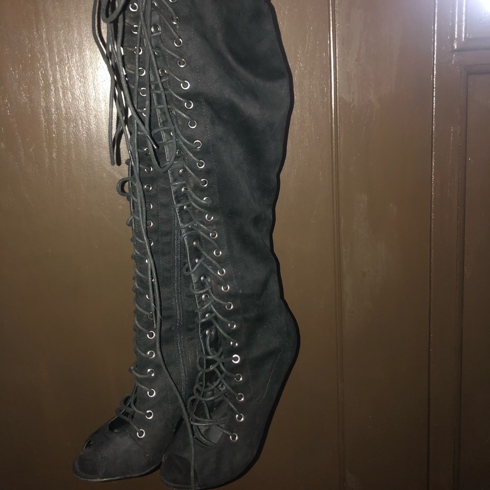 Black Over The Knee Heels